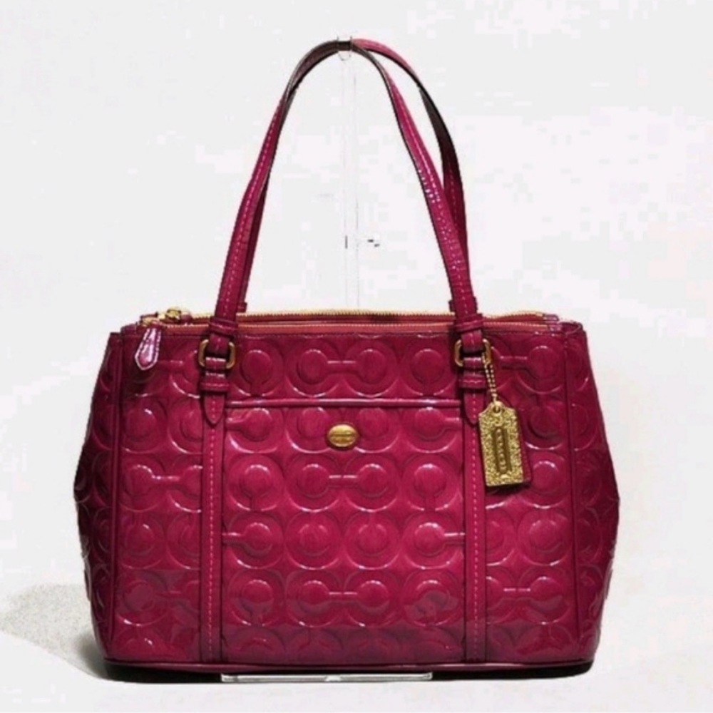 Coach Glossy Red‎ Satchel